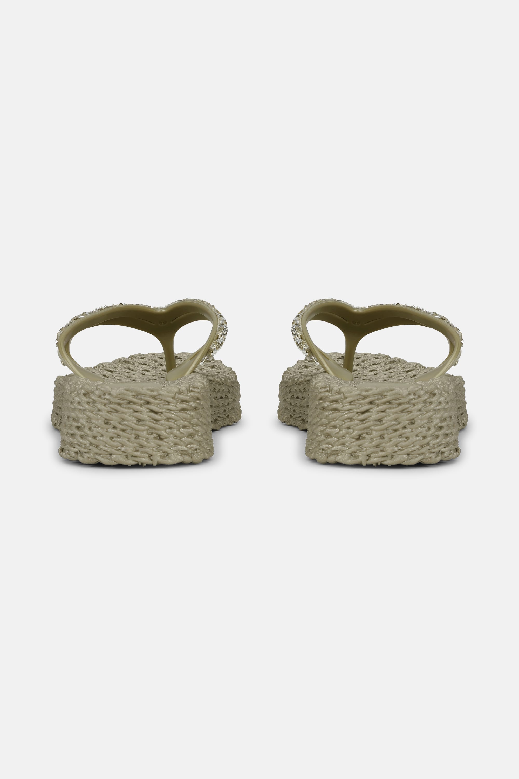 Platform Flip-flops Glitrende Steiner - Platin